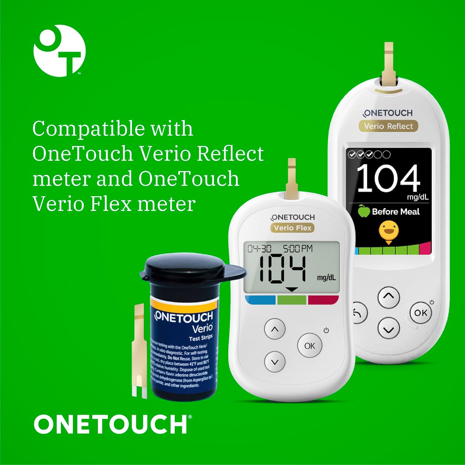 OneTouch Verio Test Strips for Diabetes Value Pack - 60 Count