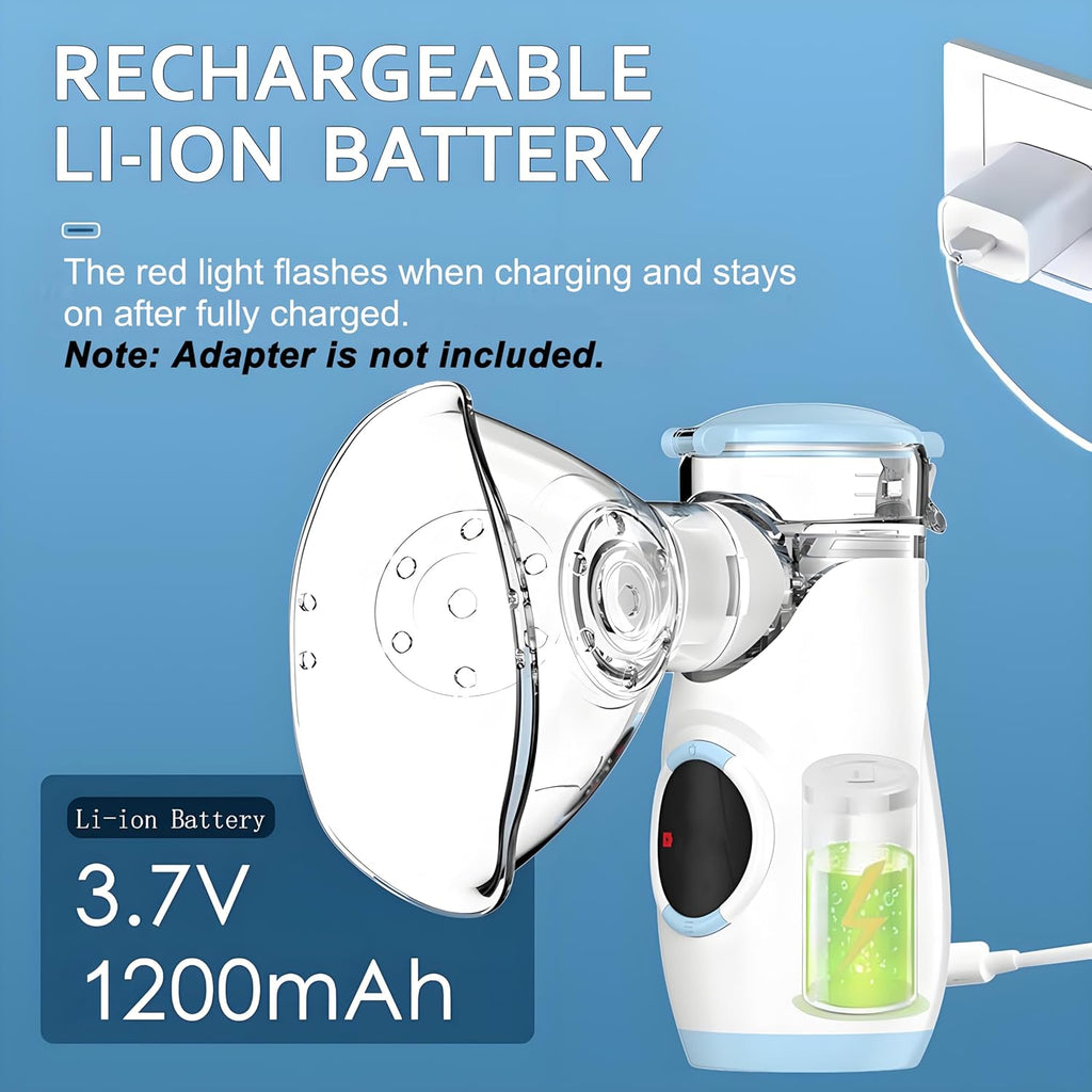 Portable Nebulizer with Intuitive LED Interface and Auto-Cleaning