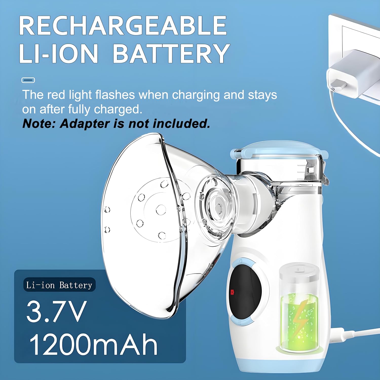 Portable Nebulizer with Intuitive LED Interface and Auto-Cleaning
